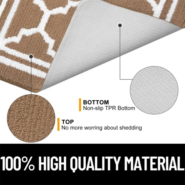 Lattice Brown  Non-Slip Absorbent Resist Dirt Entrance Door Mat - Image 5