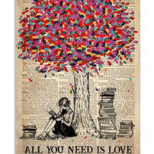 Book All You Need Is Love | Best gift for readers |  Poster Wall Art Home Decor