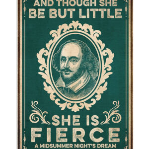 Books Lover And Though She Be But Little Books Reader Poster