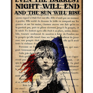 Books Lover Even The Darkest Night Will End Books Reader Poster