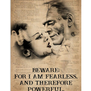 Books Lover For I Am Fearless And Therefore Powerful Books Reader Poster