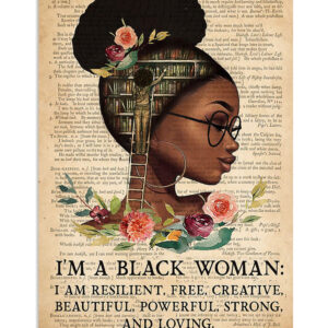Books Lover I'm A Black Woman Books Reader Poster