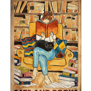 Books Lover Just A Girl Who Loves Books And Cats Books Reader Poster