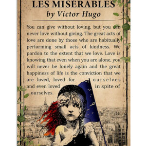 Books Lover Les Miserables Victor Hugo Books Reader Poster