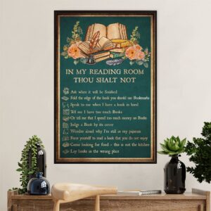 Books Lover Poster Prints | In My Reading Room | Wall Art Gift for Books Reader