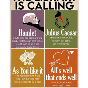 Books Lover The Library Is Calling And I Must Go Books Reader Poster