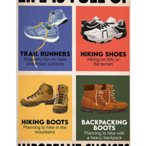 Camping Hiking Life Is Full Of Important Choices Campers Poster