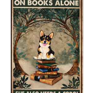 Cute Pembroke Welsh Corgi Prints Woman Loves Book And Dog Corgi Lover Poster
