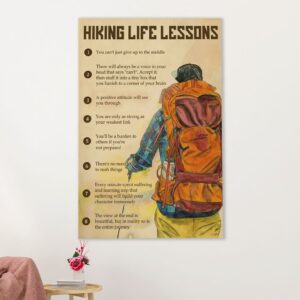 Hiking Canvas Wall Art Prints | Hiking Life Lessons | Home Décor Gift for Hiker