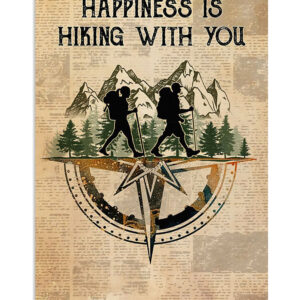 Hiking Couple Happiness Hiking With You Poster
