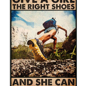 Hiking Girl Hiking Conquer The World Poster