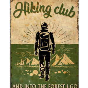 Hiking Hiking Club Poster, Adventure Vintage Wall Art, Wanderers Gift, Hiking Lovers Poster