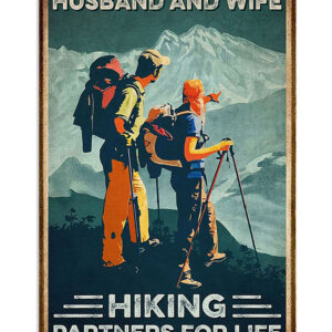 Hiking Husband And Wife Hiking Partners Poster