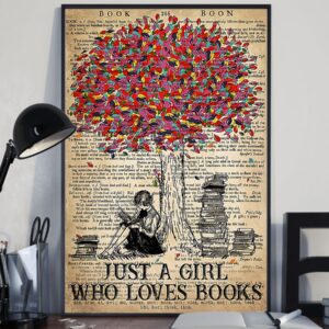 Just A Girl Who Loves Books Poster