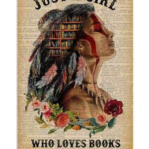 Tribe Native Girl Loves Books American Indians Poster